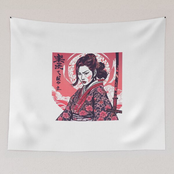 Item preview, Women Ancestral Japanese Samurai Drawn designed and sold by Gina-Rosa.