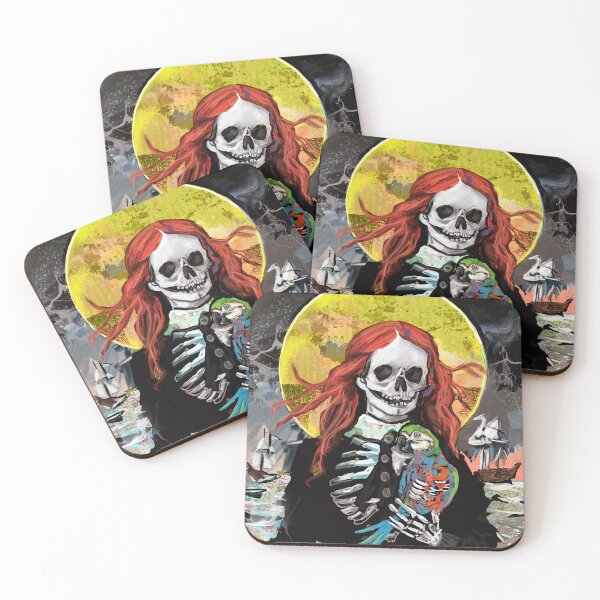 Item preview, Skeleton Pirate Captain with her Skeleton Parrot designed and sold by ginaisarty.