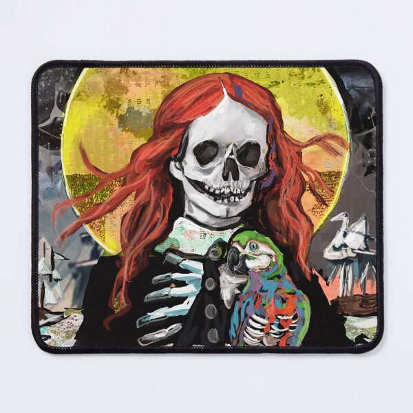 Item preview, Skeleton Pirate Captain with her Skeleton Parrot designed and sold by ginaisarty.