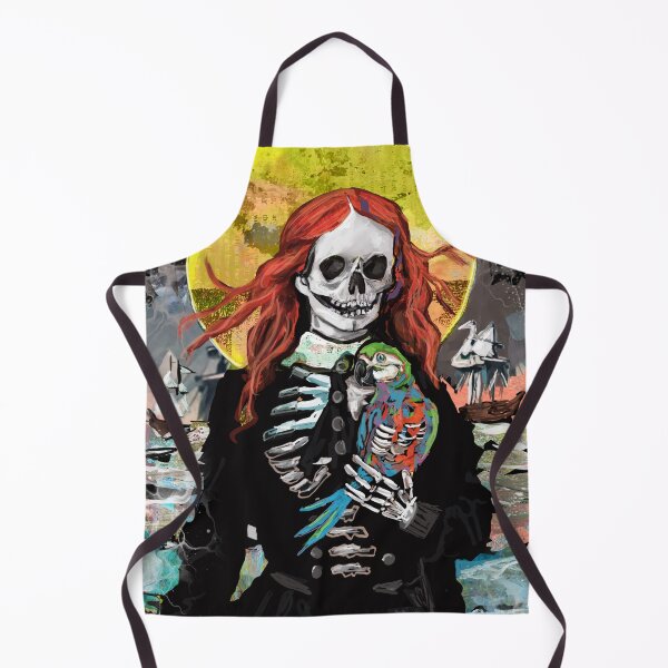 Item preview, Skeleton Pirate Captain with her Skeleton Parrot designed and sold by ginaisarty.