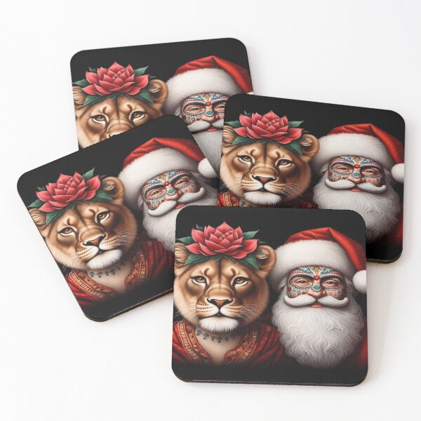 Item preview, Leo meets Santa Claus in a magical journey inspired by Frida Kahlo's distinctive style designed and sold by FotoworldEdel.