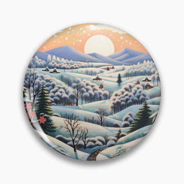 Item preview,  The village is covered with snow. Winter landscape. designed and sold by MagelliShop.