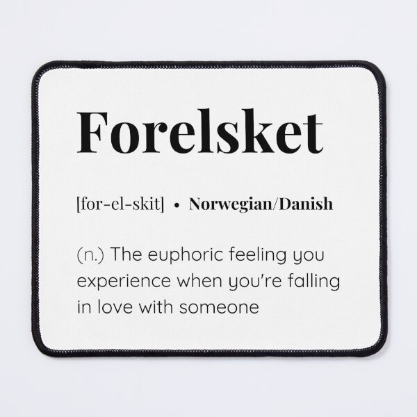 Item preview, Forelsket norwegian and danish word meaning designed and sold by SimplyMots.