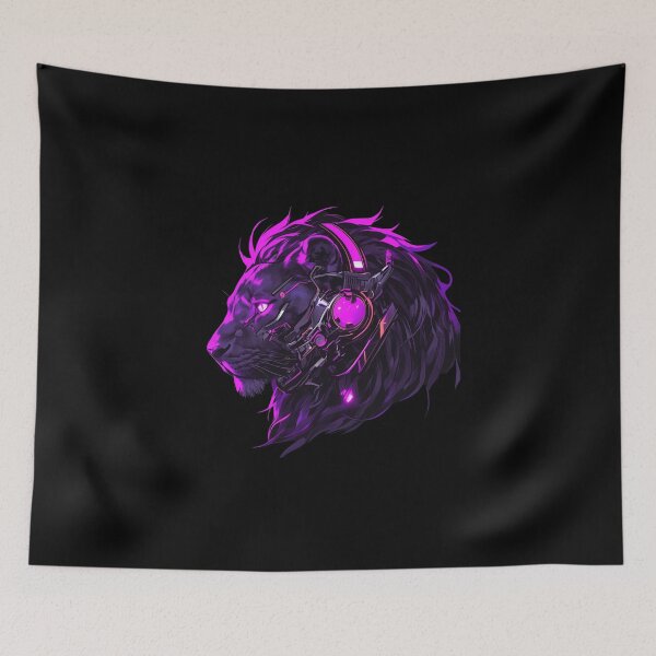Artikelvorschau, Cyber Black Lion / / Schwarzer Löwe / / Cooles Tier / / Cyber-Tier / / Tierkunst / / Tierkrieger / / Niedliche Tierkunst / / Ästhetische Gaming-Aufkleber entworfen und verkauft von SMARTKIT DESIGNAGENCY.