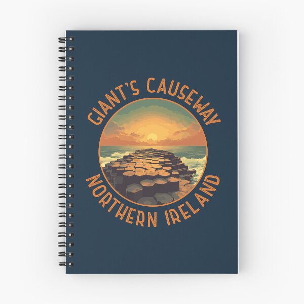 Item preview, Giant's Causeway Northern Ireland Retro Distressed Circle designed and sold by KrisSidDesigns.