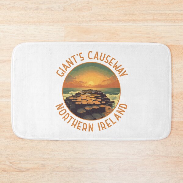 Item preview, Giant's Causeway Northern Ireland Retro Distressed Circle designed and sold by KrisSidDesigns.