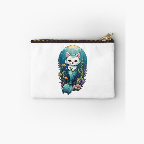 Item preview, Adorable Mermaid Cat Underwater Fantasy - fishtank designed and sold by Pastel-Pulse.