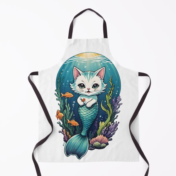 Item preview, Adorable Mermaid Cat Underwater Fantasy - fishtank designed and sold by Pastel-Pulse.