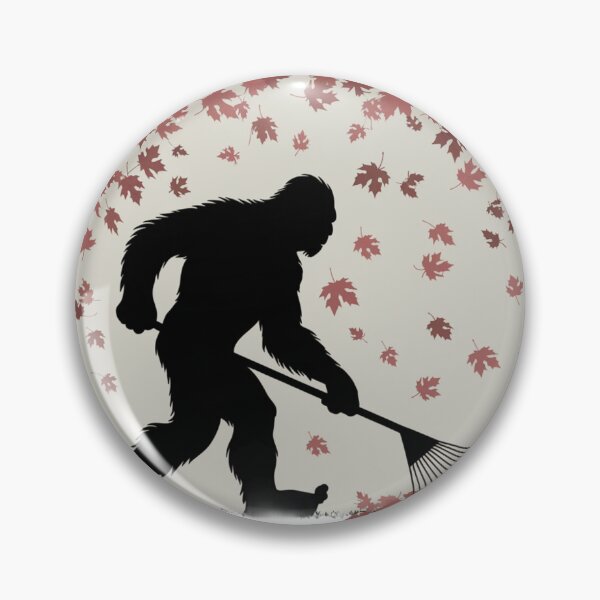 Item preview, Sasquatch Raking Leaves designed and sold by FunkyCatDesigns.