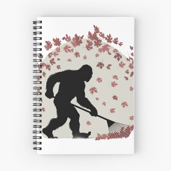 Item preview, Sasquatch Raking Leaves designed and sold by FunkyCatDesigns.