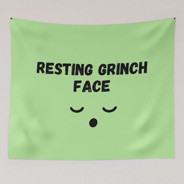 Item preview, Resting Grinch Face [Humor Holiday Slogan] designed and sold by MerryCrown.