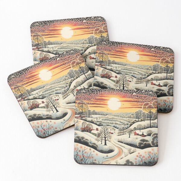 Item preview,  The village is covered with snow. Winter landscape. designed and sold by MagelliShop.