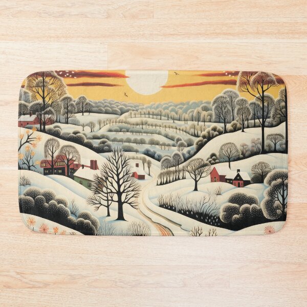 Item preview,  The village is covered with snow. Winter landscape. designed and sold by MagelliShop.