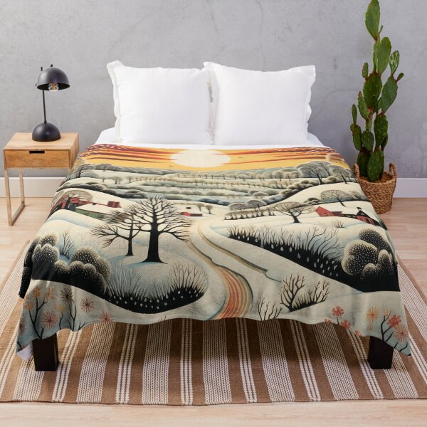 Item preview,  The village is covered with snow. Winter landscape. designed and sold by MagelliShop.