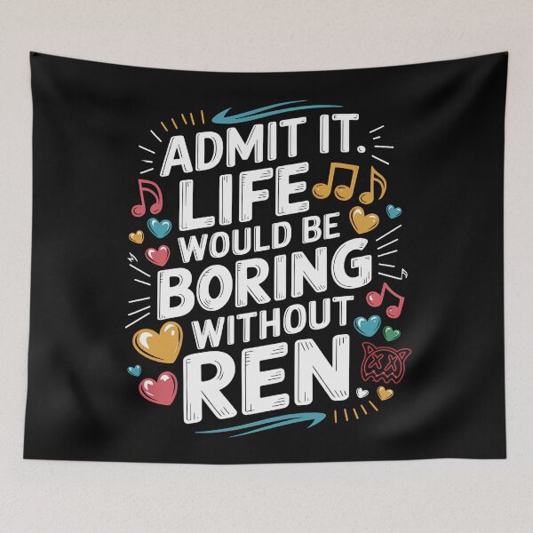 Item preview,  Hi Ren Gill Rentastic Ren-tastic Renegade Merch Hi Ren  Lyrics Merch Shirt Rap Music Ren Fan Busking UK designed and sold by UTurnMerch.