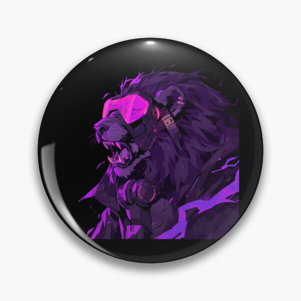 Item preview, Cyber Black Lion // Black Lion // Cool Animal // Cyber Animal // Animal Art // Animal Warrior // Animal Cute Art // Gaming Aesthetic stickers designed and sold by SMARTKIT  DESIGNAGENCY.