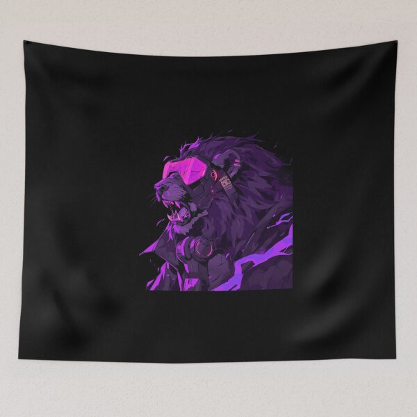 Artikelvorschau, Cyber Black Lion / / Schwarzer Löwe / / Cooles Tier / / Cyber-Tier / / Tierkunst / / Tierkrieger / / Niedliche Tierkunst / / Ästhetische Gaming-Aufkleber entworfen und verkauft von SMARTKIT DESIGNAGENCY.