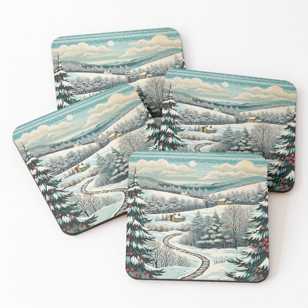 Item preview,  The village is covered with snow. Winter landscape. designed and sold by MagelliShop.