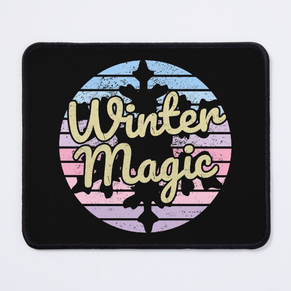 Item preview, Winter Magic: A Pastel Snowflake Swirls in a Retro Dream designed and sold by SplashTastic.