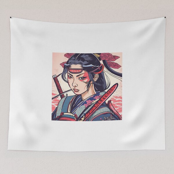 Item preview, Women Ancestral Japanese Samurai Drawn designed and sold by Gina-Rosa.
