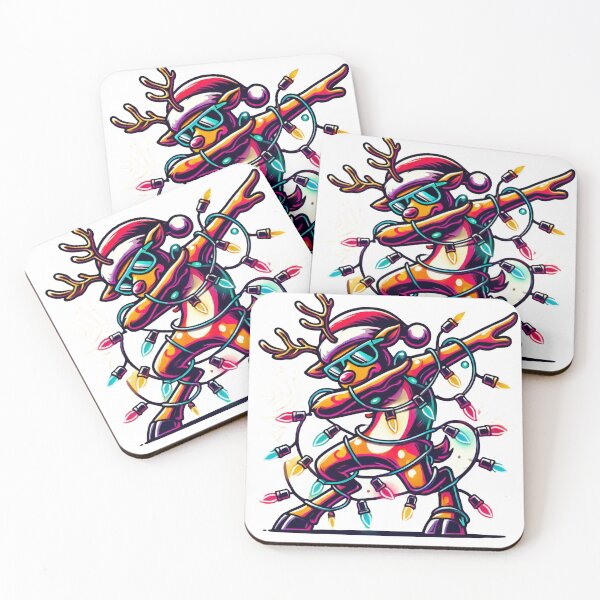 Item preview, Dabbing Reindeer Wrapped in Christmas Lights designed and sold by lubushop1.