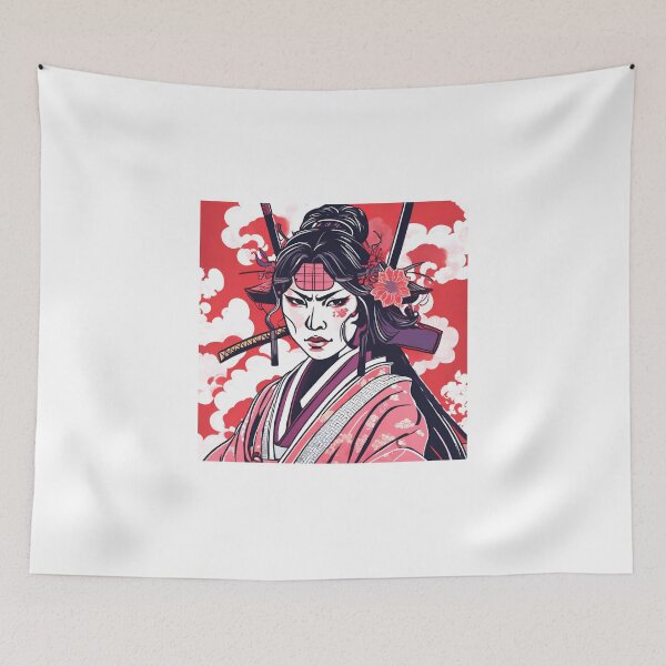 Item preview, Women Ancestral Japanese Samurai Drawn designed and sold by Gina-Rosa.