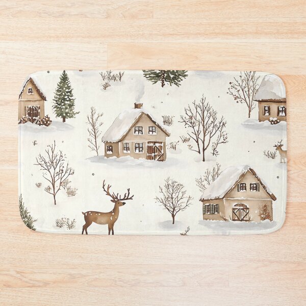 Item preview,  The village is covered with snow. Winter landscape. designed and sold by MagelliShop.