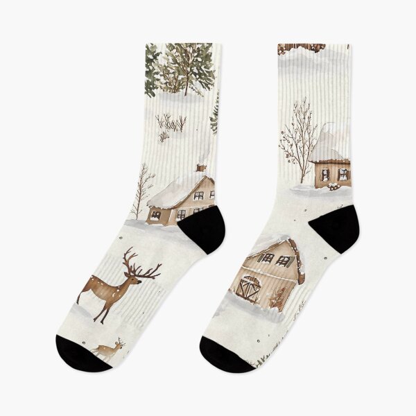Item preview,  The village is covered with snow. Winter landscape. designed and sold by MagelliShop.