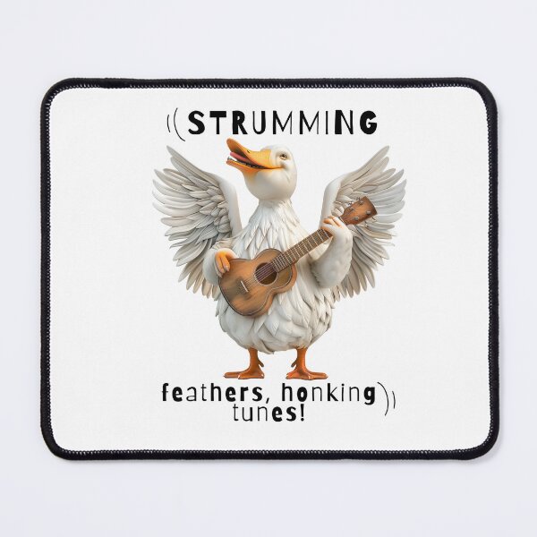 Item preview, Goose playing the guitar. Strumming feathers, honking tunes designed and sold by Dominika Farkašová.
