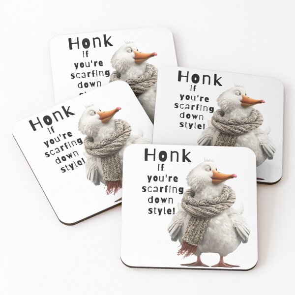 Item preview, Goose with  scarf Honk if youre scarfing down style designed and sold by Dominika Farkašová.
