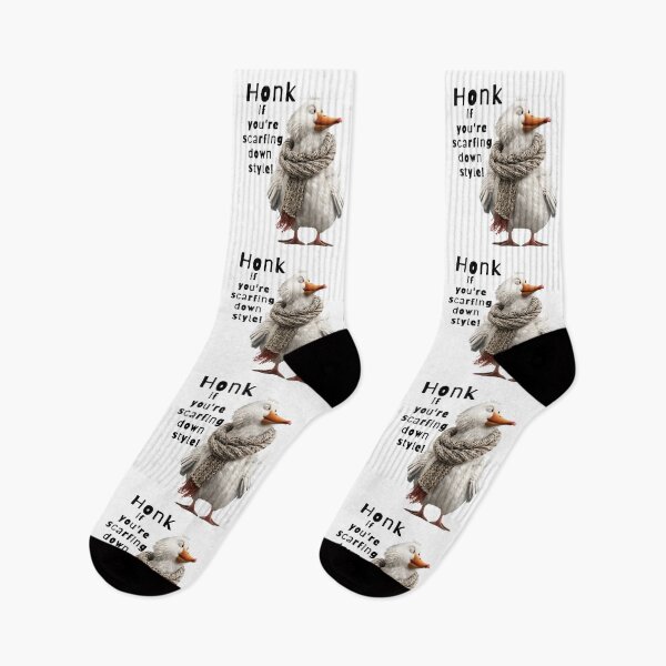 Item preview, Goose with  scarf Honk if youre scarfing down style designed and sold by Dominika Farkašová.