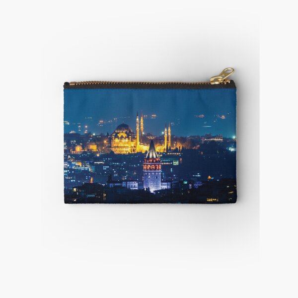 Artikelvorschau, Galata-Turm und Süleymaniye-Moschee bei Nacht entworfen und verkauft von skalihm.