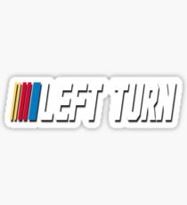 Funny Left Turn Oval Track Stock Car Racing Fan Gear Sticker