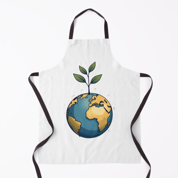 Item preview, A Minimalist Illustration of the Earth with a Plant Sprouting from the Top designed and sold by VibeTCreations.