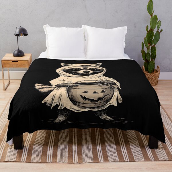 Item preview, Cute Raccoon Ghost Raccoon Halloween Shirt, Pumpkin Fall Design designed and sold by trendyzcom.