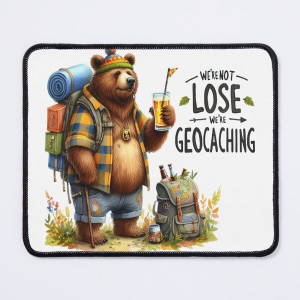 Item preview, Geocaching Grizzly Bears Retro Emblem designed and sold by ryanapples2.
