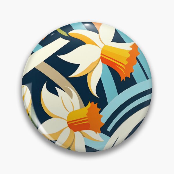 Item preview, March Birth Flower Daffodil & Jonquil Abstract Art Deco designed and sold by Truck Stop One.