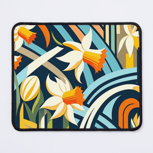 Item preview, March Birth Flower Daffodil & Jonquil Abstract Art Deco designed and sold by Truck Stop One.