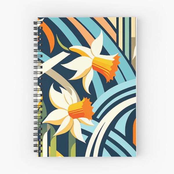 Item preview, March Birth Flower Daffodil & Jonquil Abstract Art Deco designed and sold by Truck Stop One.