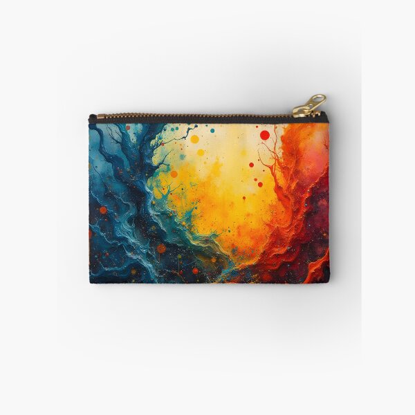 Item preview, Red and blue paint spatter abstract designed and sold by neilfitzgerald.