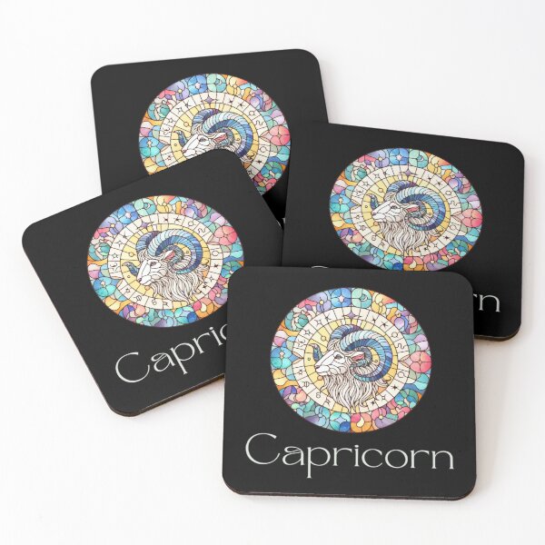 Item preview, Capricorn Horoscope Sign - Zodiac Stained Glass designed and sold by DreamsArtwear.