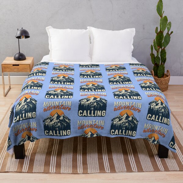 Item preview, Funny Outdoor Camping Mountain Adventure Is Calling Men Women Camper designed and sold by PurpleLoveStore.