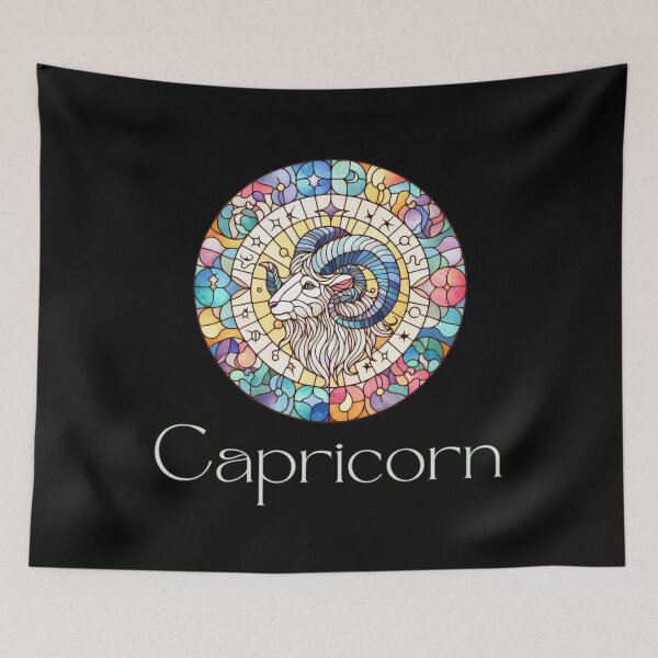 Item preview, Capricorn Horoscope Sign - Zodiac Stained Glass designed and sold by DreamsArtwear.