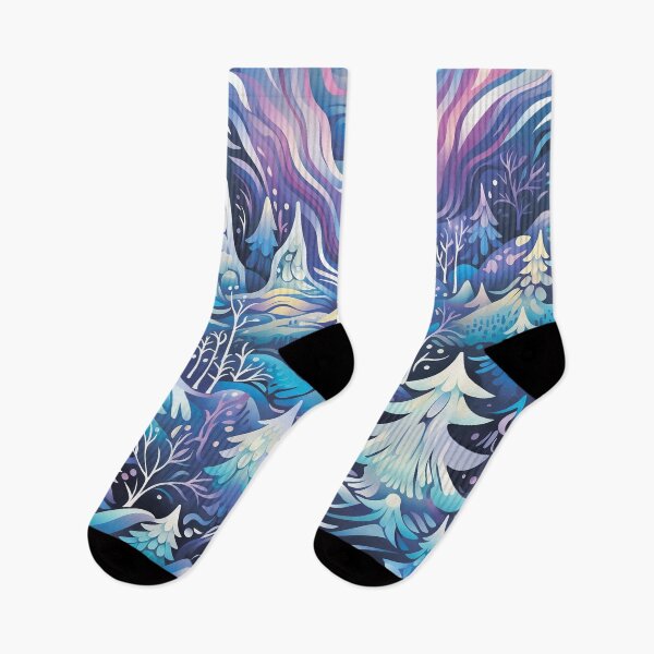 Item preview,  Winter pattern.Winter landscape.Winter forest.Neon colors. designed and sold by MagelliShop.