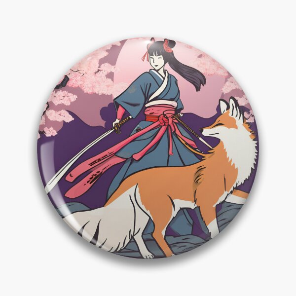 Item preview, Fox &  Ancestral Japanese Samurai Drawn designed and sold by Gina-Rosa.