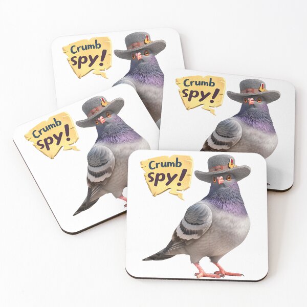 Item preview, quirky bird Pigeon Srumb spy designed and sold by Dominika Farkašová.