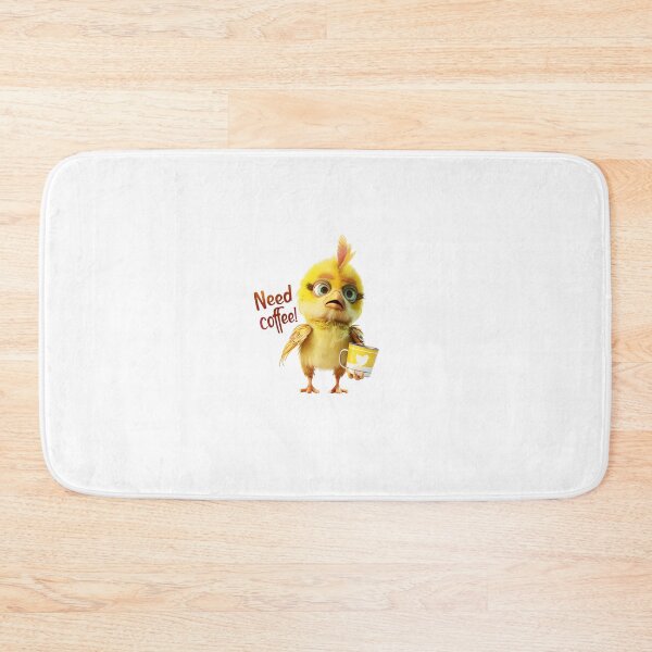 Item preview, quirky bird chick Need coffee designed and sold by Dominika Farkašová.