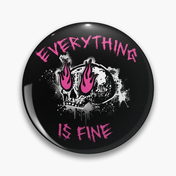 Item preview, Everything is Fine Goth Skull, Dark Humor Anxiety, 90s Grunge designed and sold by tiberius1023.