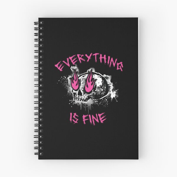 Item preview, Everything is Fine Goth Skull, Dark Humor Anxiety, 90s Grunge designed and sold by tiberius1023.