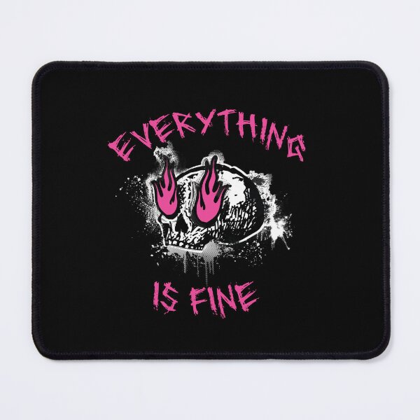 Item preview, Everything is Fine Goth Skull, Dark Humor Anxiety, 90s Grunge designed and sold by tiberius1023.